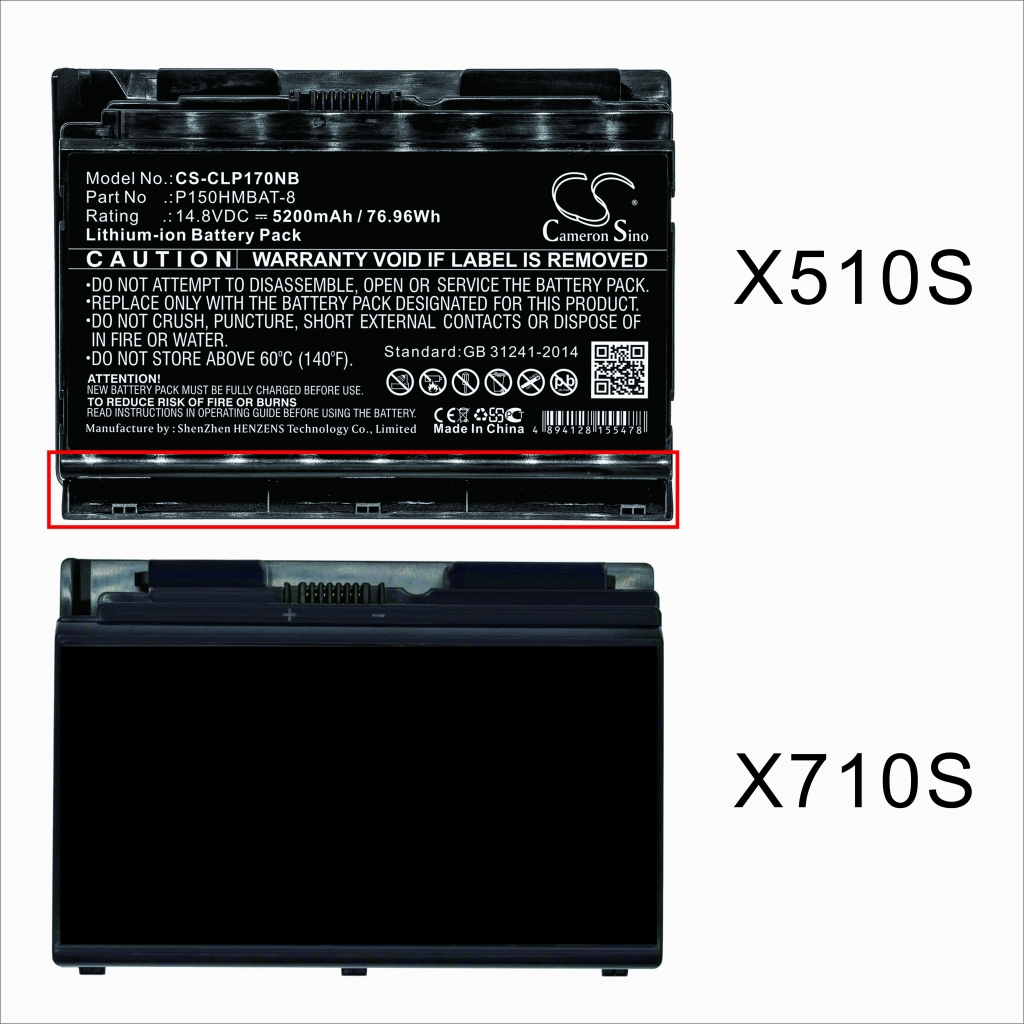 Notebook battery HASEE CS-CLP170NB