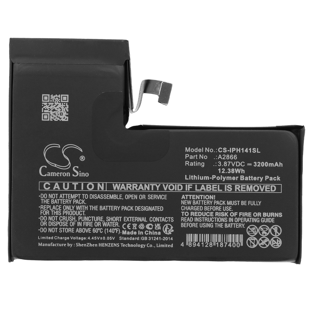 Compatible battery replacement for Apple A2866