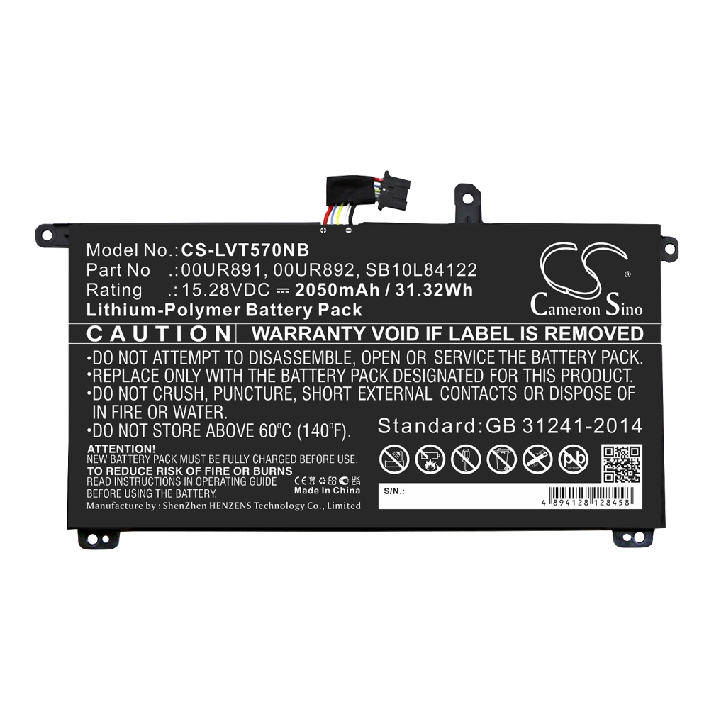 Notebook battery Lenovo ThinkPad T580(20L9000JCD)