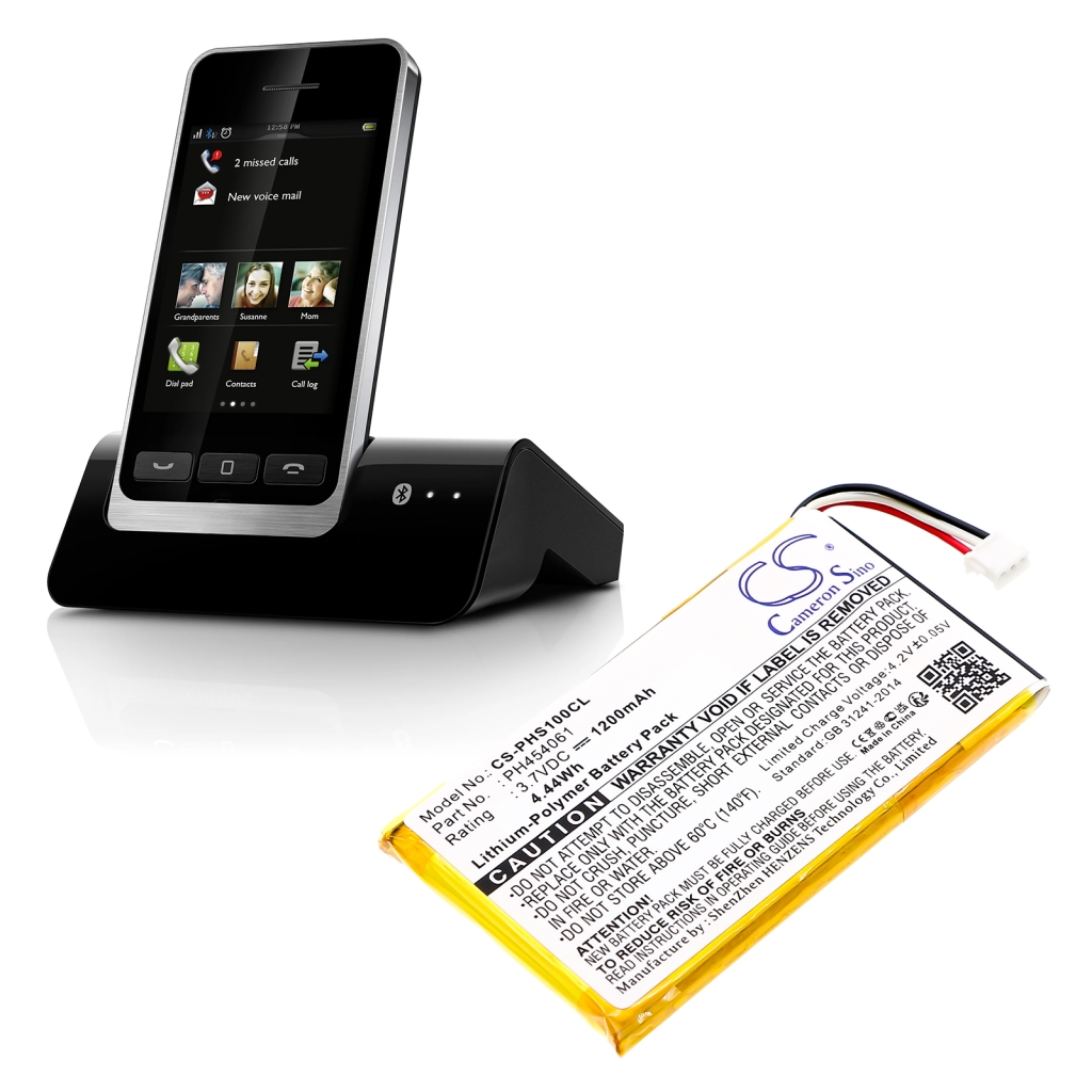 Compatible battery replacement for Philips PH454061