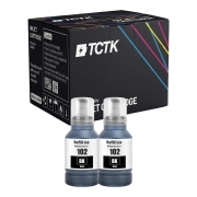 TCTK Druckerpatronen 102 2er Set Schwarz kompatibel mit Epson EcoTank ET-15000 ET-2400 ET-2700 ET-2750 ET-2751 ET-2756 ET-2800 ET-2850 ET-2851 ET-2856 ET-2950 ET-2951 ET-2956, ersetzt C13T03R140