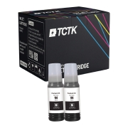 TCTK Druckerpatronen 104 2er Set Schwarz kompatibel mit Epson EcoTank ET-14100 ET-1810 ET-2400 ET-2700 ET-2710 ET-2711 ET-2712 ET-2714 ET-2715 ET-2720 ET-2721 ET-2726 ET-2800, ersetzt C13T00P140