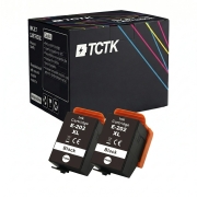 TCTK Druckerpatronen 202XL 2er Set Schwarz kompatibel mit Epson Expression Premium XP-6000 XP-6001 XP-6005 XP-6100 XP-6105, ersetzt C13T02G14010