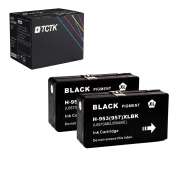 TCTK Druckerpatronen 953XL 2er Set Schwarz kompatibel mit HP OfficeJet Pro 7700 7720 7730 7740, für OfficeJet Pro 7740 WF, für OfficeJet Pro 8200 8210 8216 8218 8710 8715 8718 8719, ersetzt L0S70AE