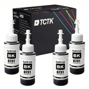 TCTK Druckerpatronen 100ml 4er Set Schwarz kompatibel mit Epson L1800 Epson L1800, für L800 Epson L800, für L805 Epson L805, für L810 Epson L810, für L850 Epson L850
