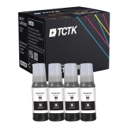TCTK Druckerpatronen 104 4er Set Schwarz kompatibel mit Epson EcoTank ET-14100 ET-1810 ET-2400 ET-2700 ET-2710 ET-2711 ET-2712 ET-2714 ET-2715 ET-2720 ET-2721 ET-2726 ET-2800, ersetzt C13T00P140