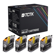 TCTK Druckerpatronen LC123BK 4er Set Schwarz kompatibel mit Brother DCP-J 132 W, DCP-J 150, DCP-J 152 W WR, DCP-J 172 W, DCP-J 4110 DW W, DCP-J 552 DW, DCP-J 752 DW, MFC-J 245, MFC-J 4310 DW