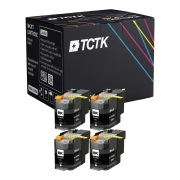 TCTK Druckerpatronen LC-22E 4er Set Schwarz kompatibel mit Brother MFC-J 5920 DW, ersetzt LC22EBK
