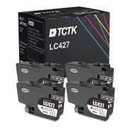 TCTK Druckerpatronen LC-427 4er Set Schwarz kompatibel mit Brother HL-J 6010 DW, für MFC-J 5955 DW, für MFC-J 6950, für MFC-J 6955 DW, für MFC-J 6957 DW DWT, für MFC-J 6959 DW, ersetzt LC427BK