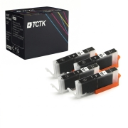 TCTK Druckerpatronen CLI-571XLBK 4er Set Schwarz kompatibel mit Canon PIXMA MG 5700 5750 5751 5752 5753 6800 6850 6851 6852 6853 7700 7750 7751 7752 7753, PIXMA TS 5000 5050 5051, ersetzt 0331C001