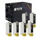 TCTK Druckerpatronen 891 4er Set Schwarz kompatibel mit Epson Office B40W BX300F BX300FW BX310FN, für Stylus BX600FW BX610FW D120 D78 D92 DX4000 DX4050 DX4400 DX4450 DX5000 DX5050 DX6000 DX6050