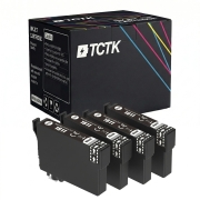 TCTK Druckerpatronen 18XL 4er Set Schwarz kompatibel mit Epson Expression Home XP-100 XP-102 XP-200 XP-202 XP-205 XP-210 XP-212 XP-215 XP-225 XP-30 XP-300 XP-302 XP-305 XP-310, ersetzt C13T18114012