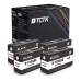 TCTK Druckerpatronen 711 4er Set Schwarz kompatibel mit HP DesignJet T 120, für DesignJet T 120 24 Inch, für DesignJet T 125 130 520, für DesignJet T 520 24 Inch, ersetzt CZ133A