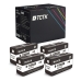 TCTK Druckerpatronen 711 4er Set Schwarz kompatibel mit HP DesignJet T 120, für DesignJet T 120 24 Inch, für DesignJet T 125 130 520, für DesignJet T 520 24 Inch, ersetzt CZ133A