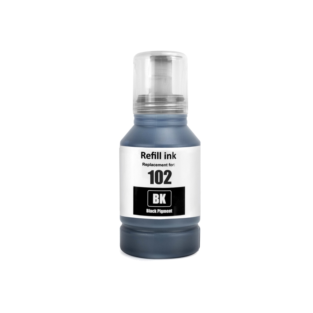 Kompatibler Ersatz für Kompatibel mit Epson 102 / 127ml Tinte Schwarz (Druckertinte - Pigment)