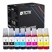 TCTK Druckerpatronen 104 104 104 104 8er Set CMYK (je 2x) kompatibel mit Epson EcoTank ET-14100 ET-1810 ET-2400 ET-2700 ET-2710 ET-2711 ET-2712 ET-2714 ET-2715 ET-2720 ET-2721, ersetzt C13T00P140
