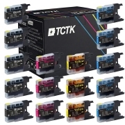 TCTK Druckerpatronen LC-12 LC12 LC12 LC12 16er Set CMYK (je 4x) kompatibel mit Brother DCP-J 525 N W, DCP-J 540 N, DCP-J 725 DW, DCP-J 740 N, DCP-J 925 DW N, DCP-J 940 N-B N-W, ersetzt LC12BK