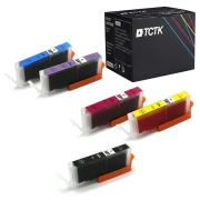 TCTK Druckerpatronen CLI-581XXLPB CLI-581XXLBK CLI-581XXLC CLI-581XXLM CLI-581XXLY 5er Set Multicolor kompatibel mit Canon PIXMA TS 6100 6150 6151 6200 6220 6240 6241 6250 6251 6300, ersetzt 1999C001