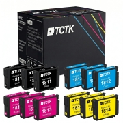TCTK Druckerpatronen 18XL 18XL 18XL 18XL 4er Set CMYK kompatibel mit Epson Expression Home XP-100 XP-102 XP-200 XP-202 XP-205 XP-210 XP-212 XP-215 XP-225 XP-30 XP-300 XP-302, ersetzt C13T18114012