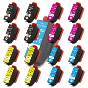 TCTK Druckerpatronen 202XL 202XL 202XL 202XL 16er Set 4x Cyan 4x Magenta 4x Gelb 4x Photo Black kompatibel mit Epson Expression Premium XP-6000 XP-6001 XP-6005 XP-6100 XP-6105, ersetzt C13T02H24010