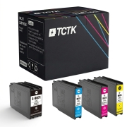 TCTK Druckerpatronen T9071 T9072 T9073 T9074 4er Set CMYK kompatibel mit Epson WorkForce Pro WF-6000 WF-6090, für WorkForce Pro WF-6090 D2TWC DTWC DW, für WorkForce Pro WF-6590, ersetzt C13T907140