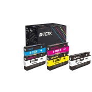 TCTK Druckerpatronen 711 711 711 711 4er Set CMYK kompatibel mit HP DesignJet T 120, für DesignJet T 120 24 Inch, für DesignJet T 125 130 520, für DesignJet T 520 24 Inch, ersetzt CZ133A