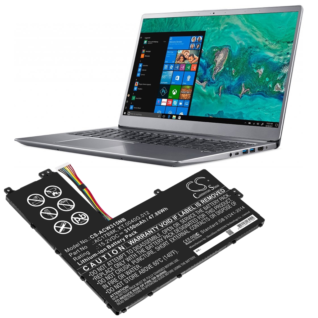 Kompatibler Ersatzakku für Acer AC17B8K,KT.0040G.012