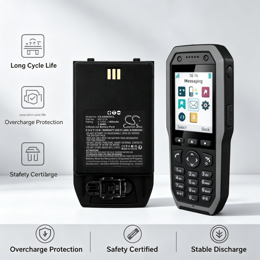 Akku kompatibel mit Ascom CS-ASD830CL
