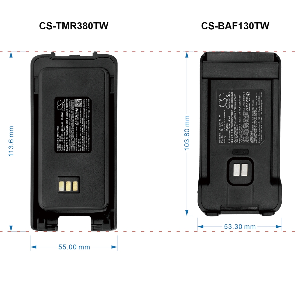 Two-Way Radio Battery Retevis CS-BAF130TW