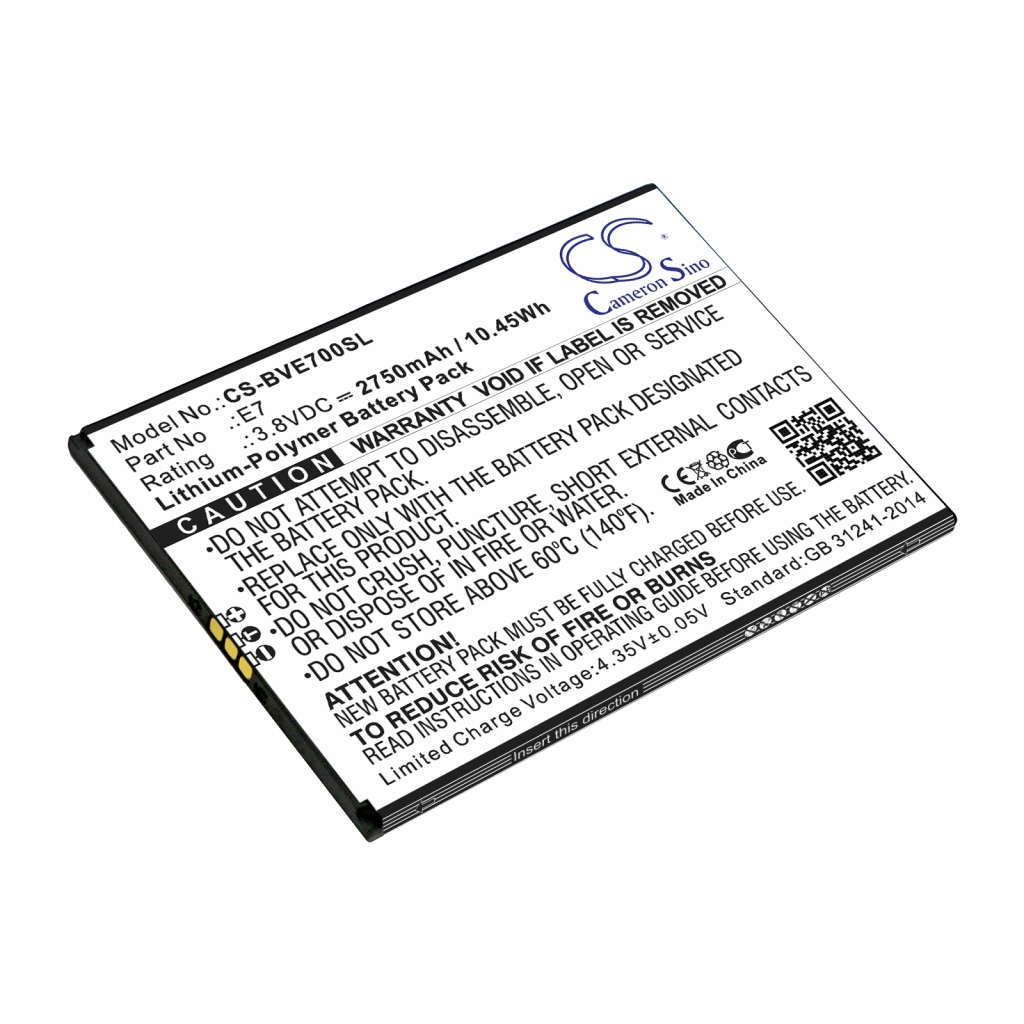 Compatible battery replacement for Blackview E7