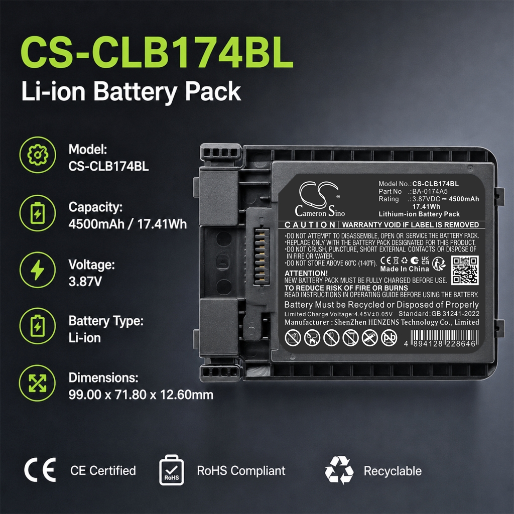 Akku kompatibel mit Cipherlab CS-CLB174BL