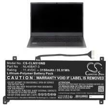 Compatible battery replacement for CLEVO NL40BAT-3