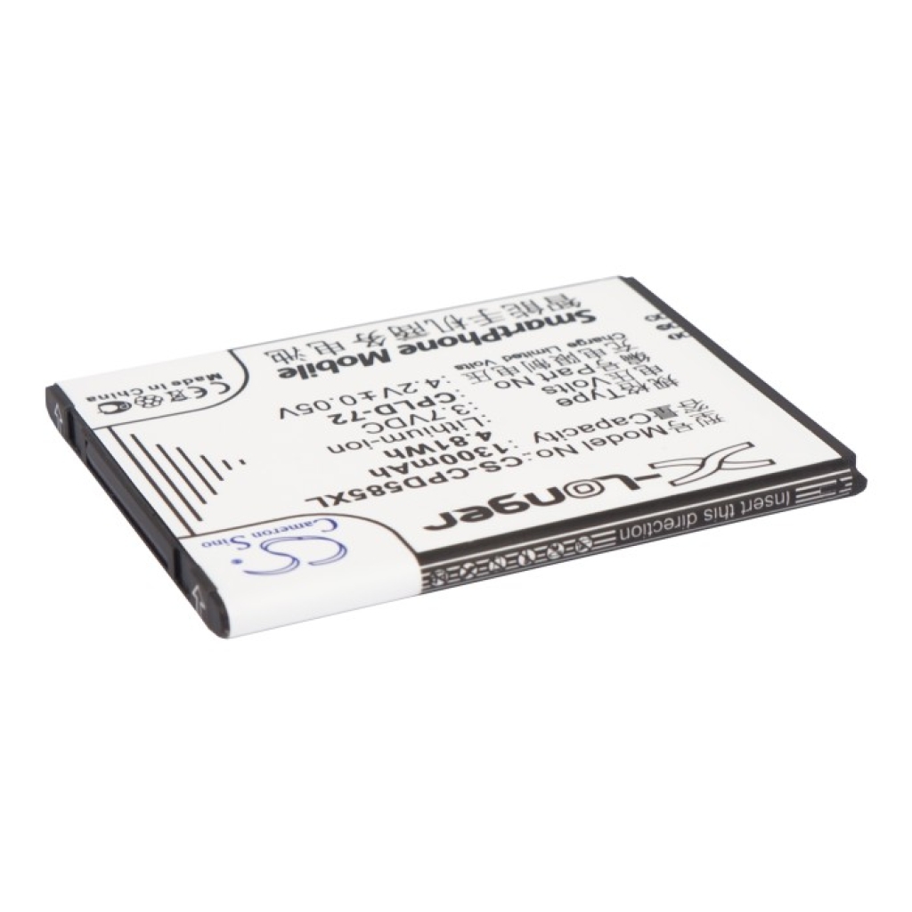 CS-CPD585XL seitliche schräge Etikettansicht CPLD-72 1300mAh