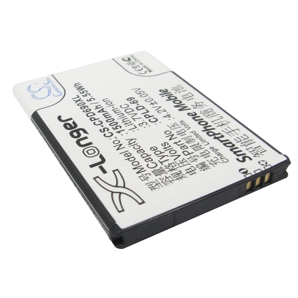 CS-CPD690XL schräge Ansicht mit 4 goldenen Pogo-Pin-Kontakten an der Kante