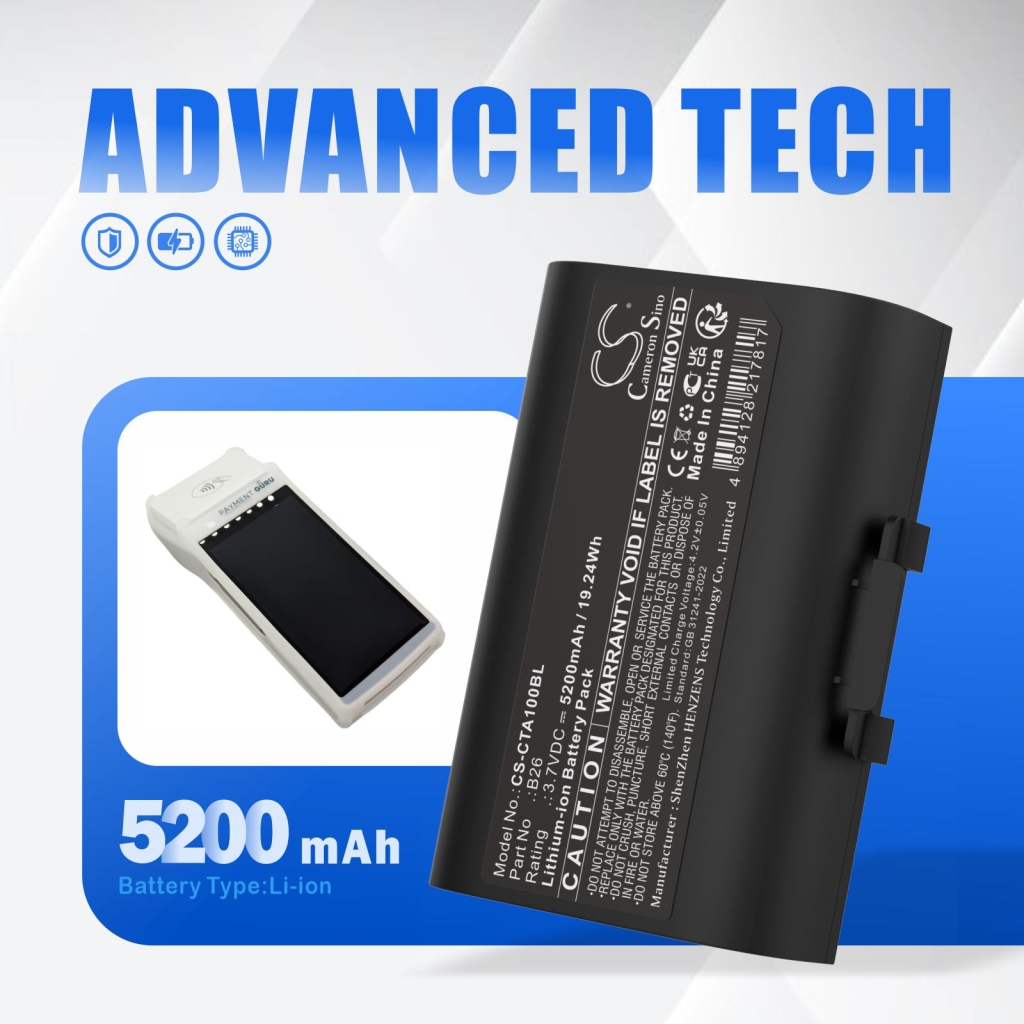 Payment Terminal Battery Castles Saturn 1000F