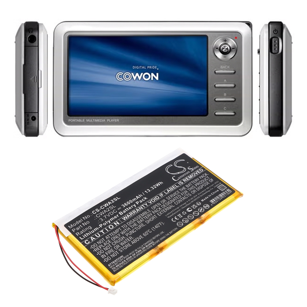 MP3, MP4, PMP Akkus Cowon CS-CWA2SL