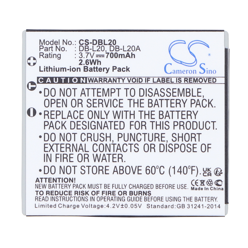 Battery Replaces DB-L20A