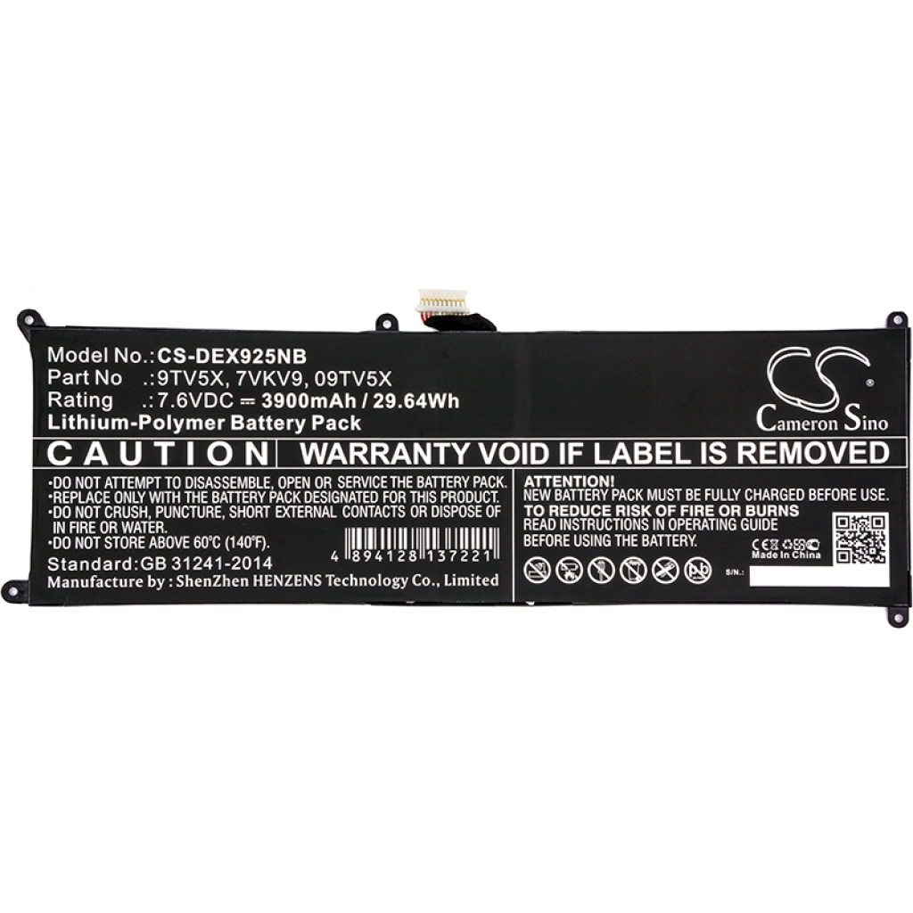 Battery Replaces 09TV5X