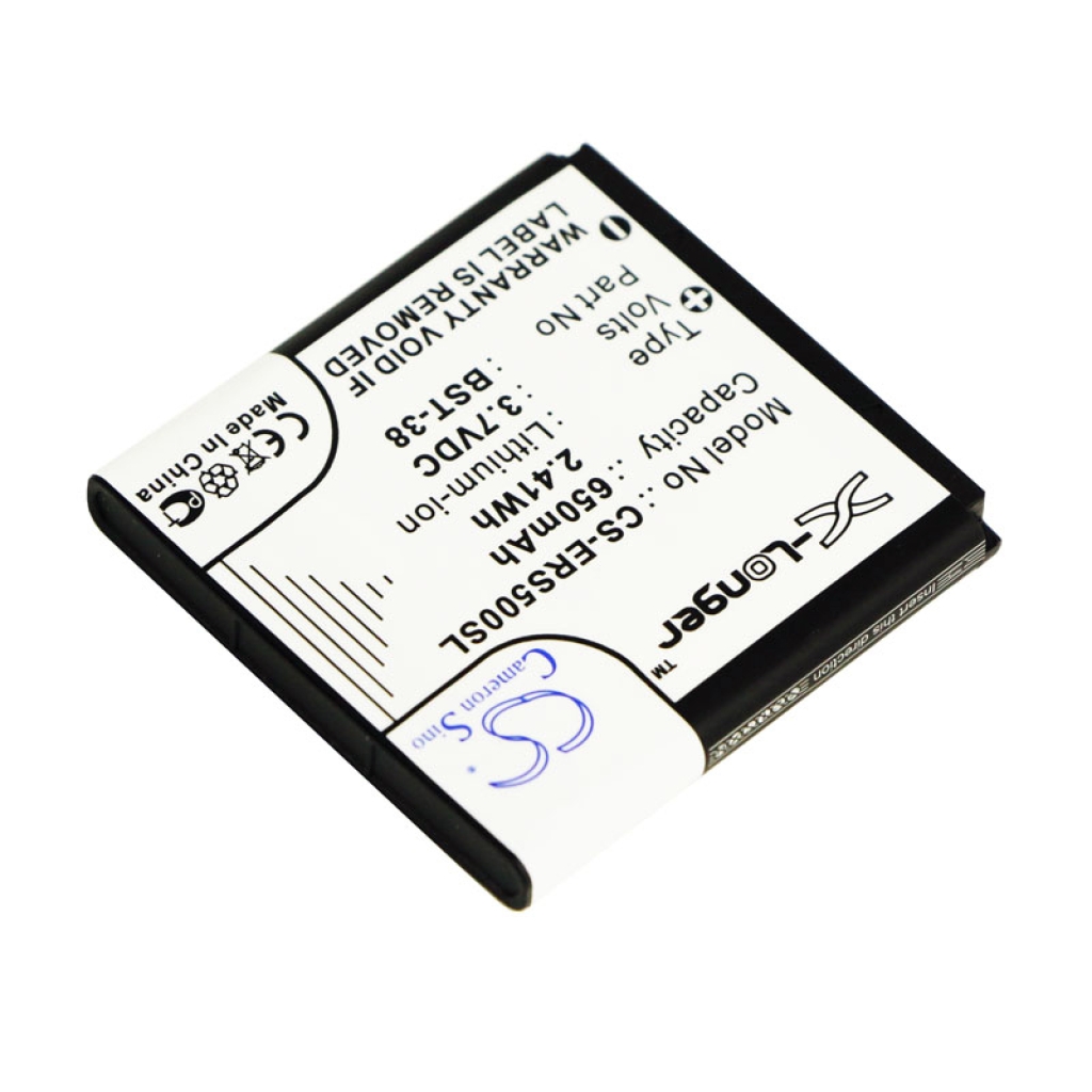 Cameron Sino CS-ERS500SL schräge Frontansicht: 650mAh 3,7V Li-ion, für Sony Ericsson S500