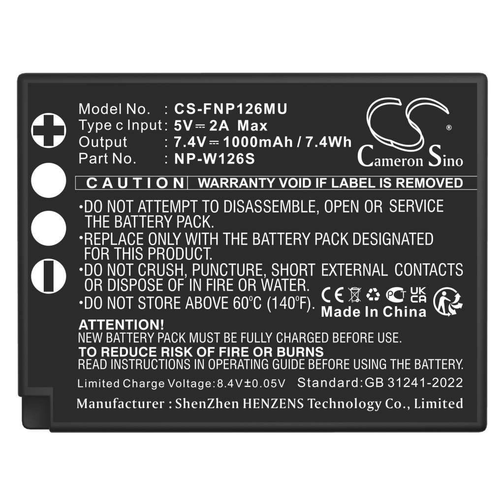 Camera Battery FUJIFILM CS-FNP126MU