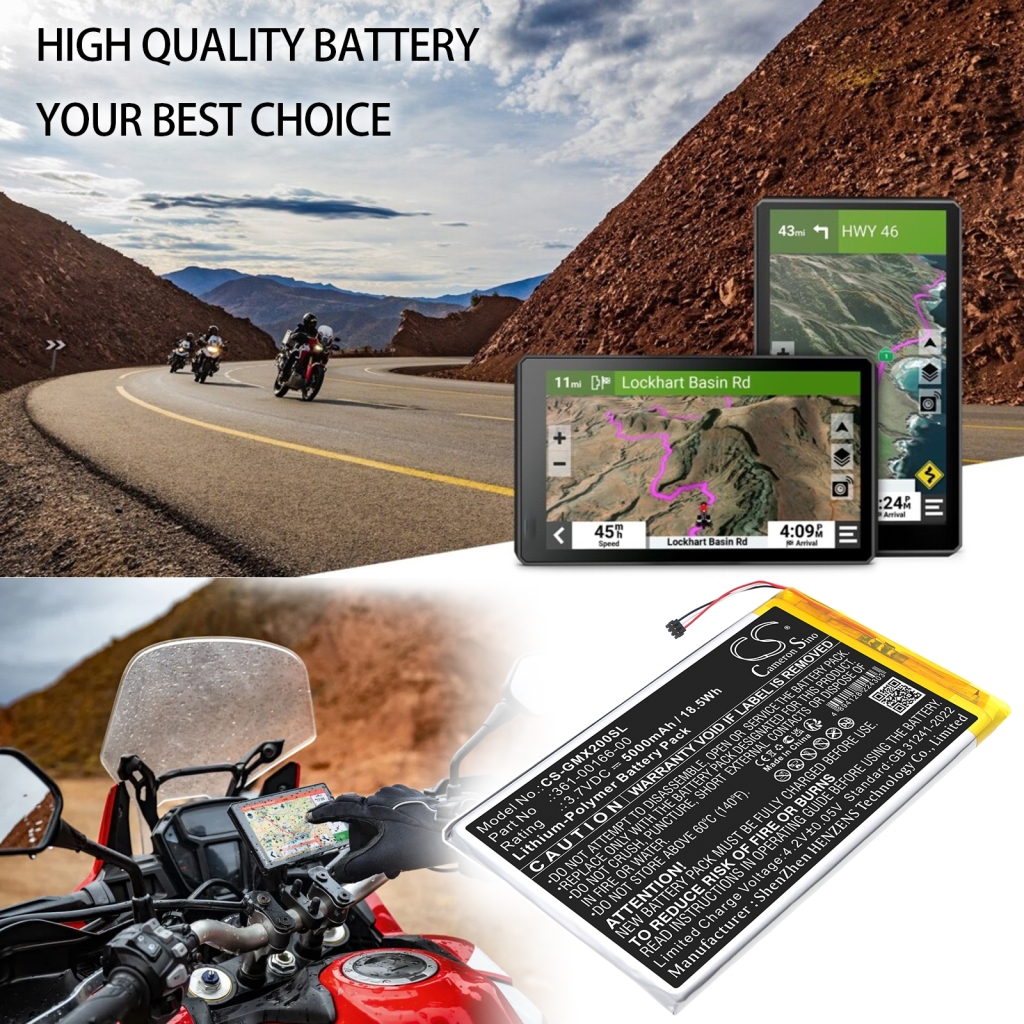 GPS, Navigator Battery Garmin CS-GMX200SL