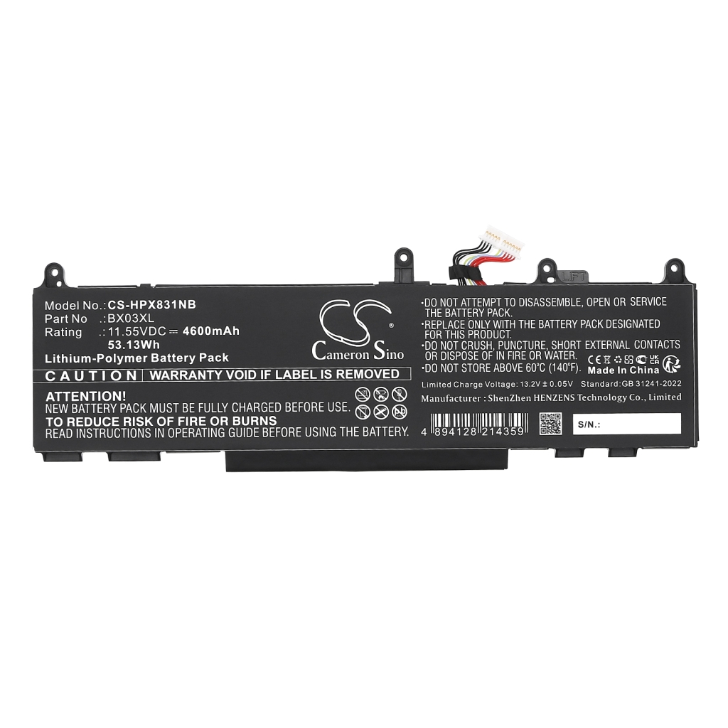 Battery Replaces BX03XL