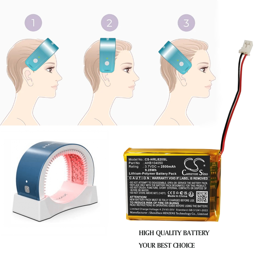 Medizinische Geräte Akkus Hairmax CS-HRL820SL