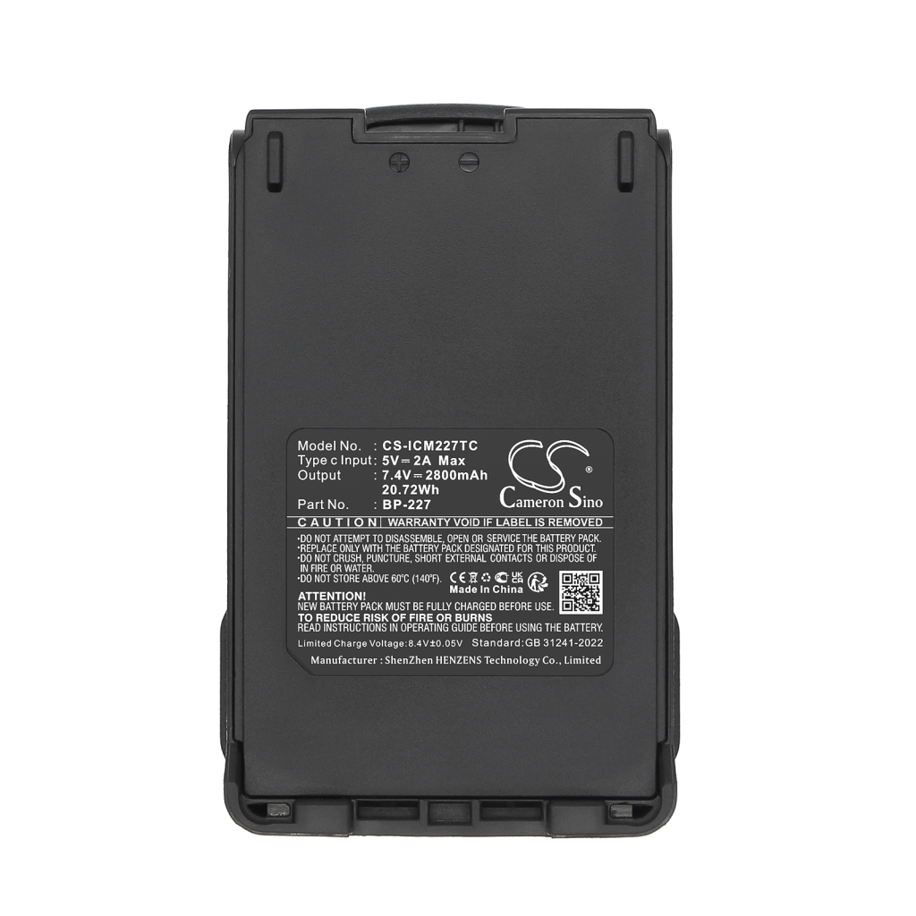 Walkie-Talkie Akkus Icom CS-ICM227TC