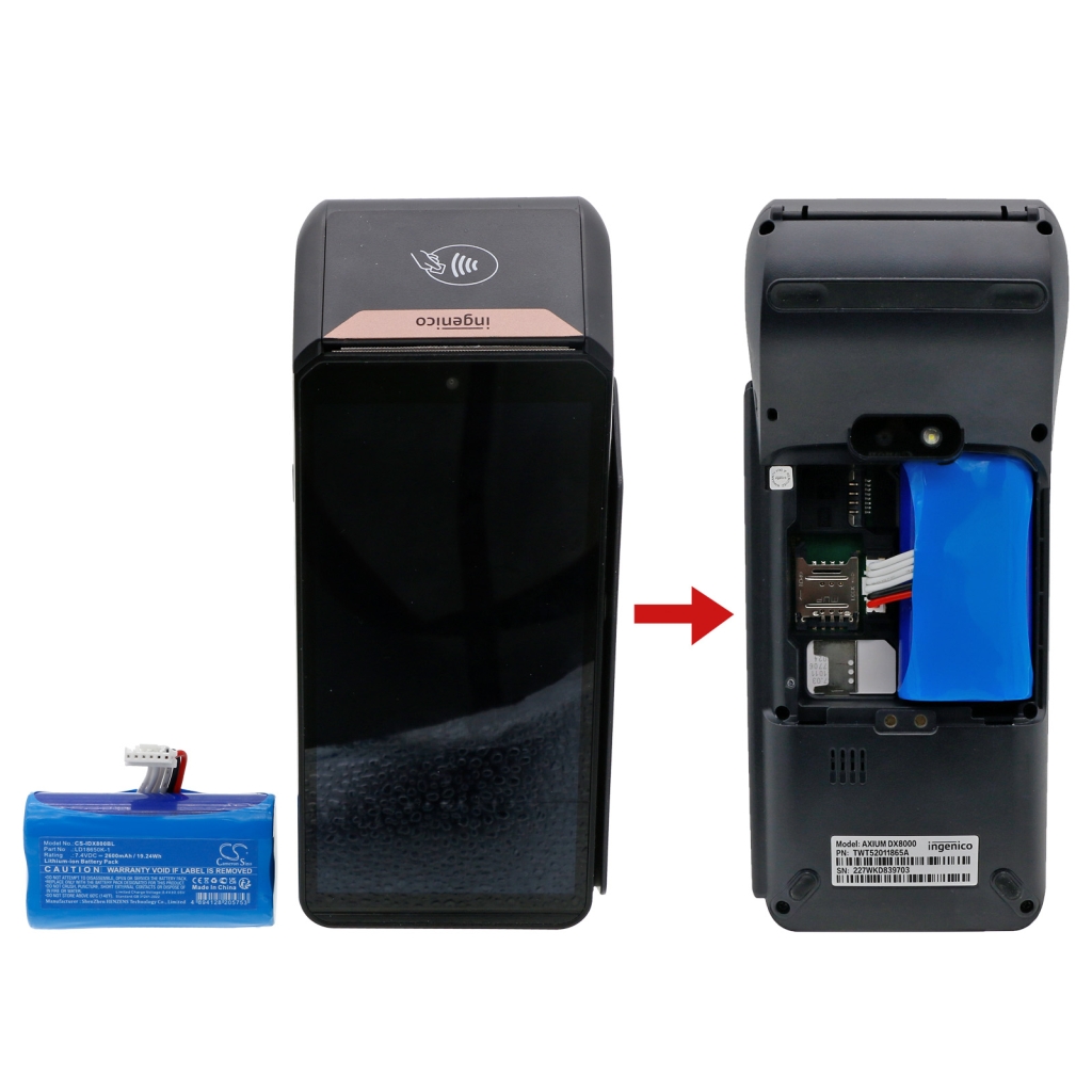 Payment Terminal Battery Ingenico CS-IDX800BL