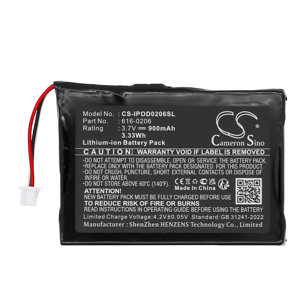 MP3, MP4, PMP Battery Apple CS-IPOD0206SL