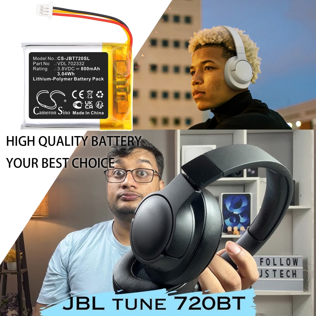 Wireless Headset Battery Jbl Tune 760 BT (CS-JBT720SL)