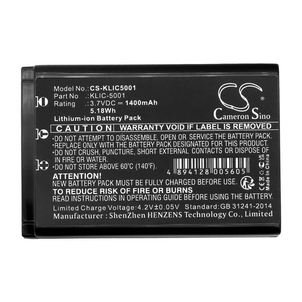 Sanyo Schnurlostelefon Akkus Kodak CS-KLIC5001