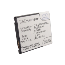 Compatible battery replacement for Verizon BL-49KH,LGVS920BAT