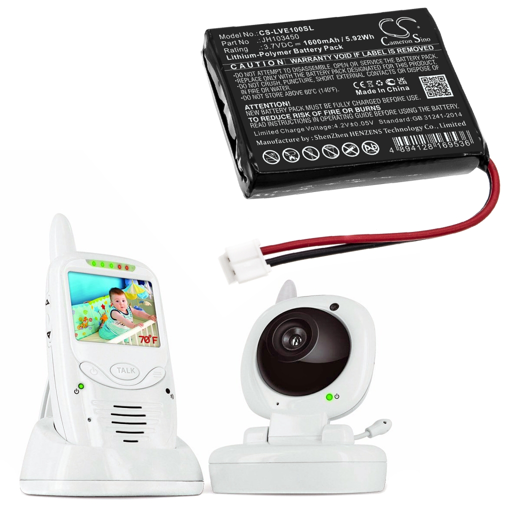 Compatible battery replacement for Levana JH103450